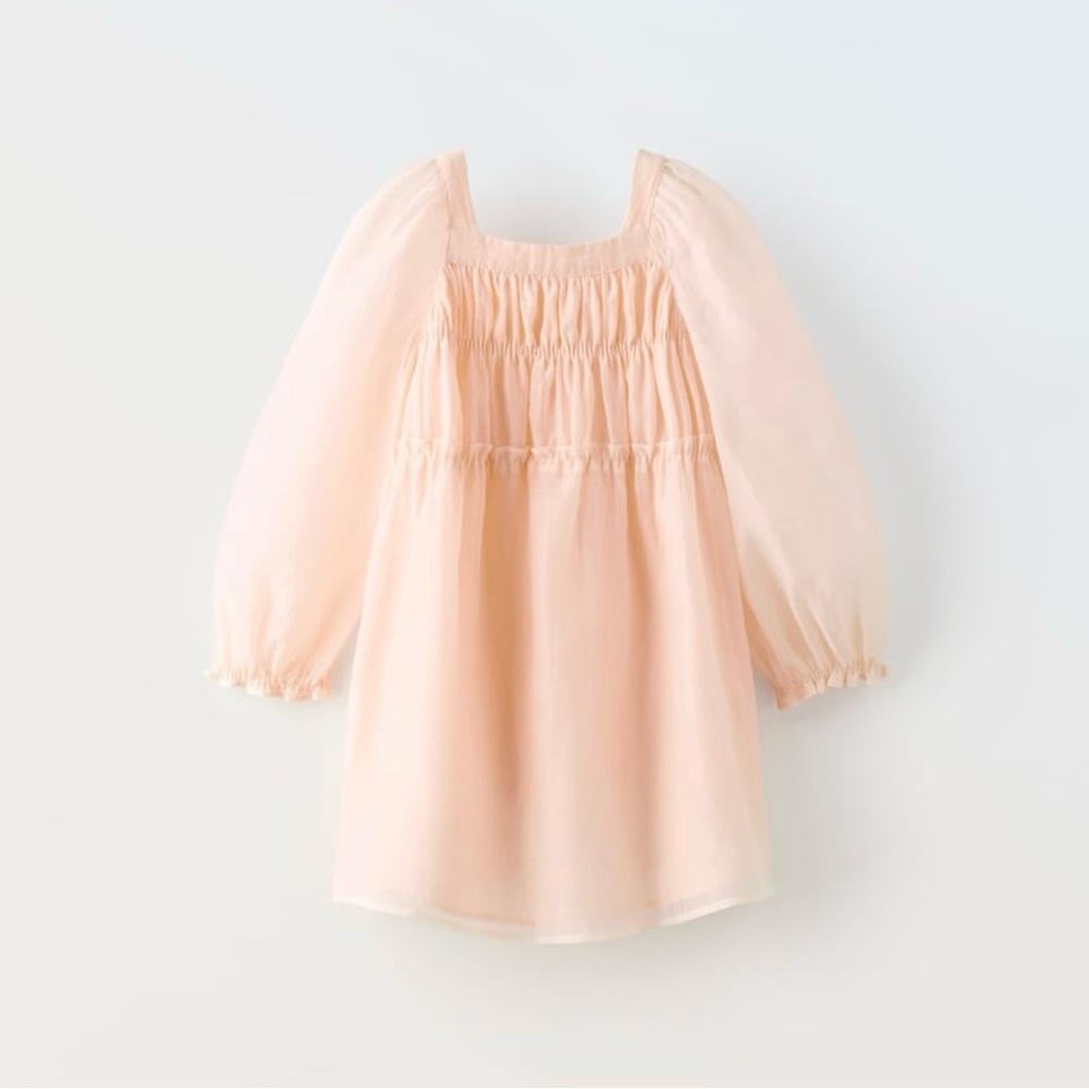 Zara ✨ NEW Toddler Ruched Organza Party Dress (2T)